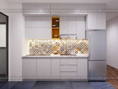 Thi công nội thất chung cư 2 phòng ngủ 50m2 siêu tiện nghi CC008